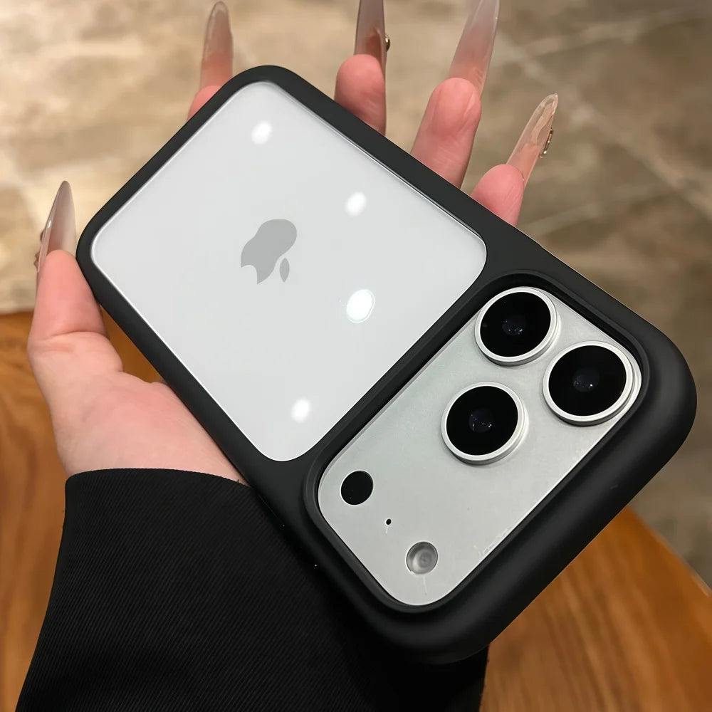 Intelligente Kamera-aanraakknoppie Kristalhelder Telefoonhouer vir iPhone 17 Pro Max, Pro, 17 Air
