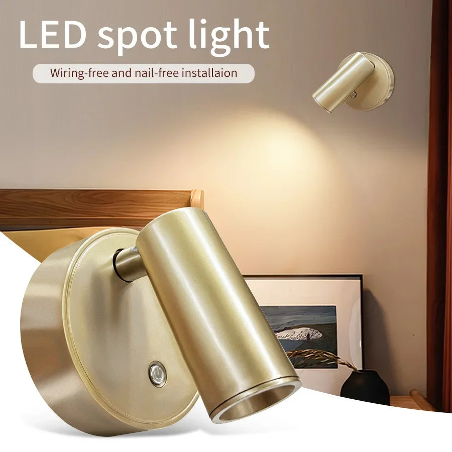 LED Wireless Spotlight Type-C Rechargeable Magnetic Wall Lamp