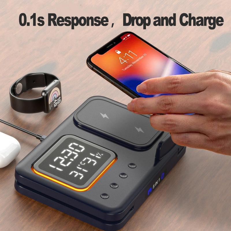 Alarm Clock Fast Charging Dock Station