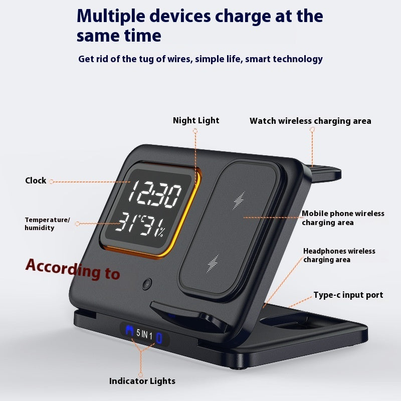 Alarm Clock Fast Charging Dock Station
