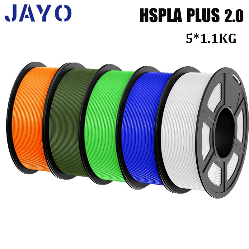 JAYO 5Rolls PLA/PLA Plus/petg/ABS/TPU/PLA meta/PLAYG/HS-PLA 3D Printer Filament 1.75mm FDM 3D Printer Materials for 3D Printer