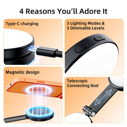 3 in 1 Magnetic Selfie Ring