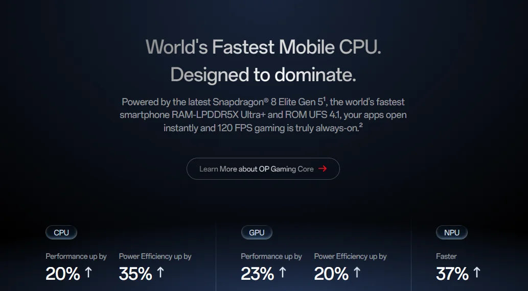 OnePlus 15 Snapdragon 8 Elite Gen 5