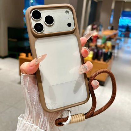 Intelligente Kamera-aanraakknoppie Kristalhelder Telefoonhouer vir iPhone 17 Pro Max, Pro, 17 Air
