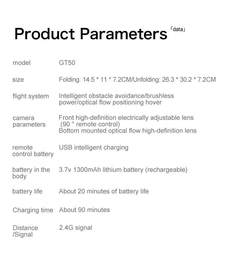 GT50 PRO RC Drone 8K HD Dual Cameras
