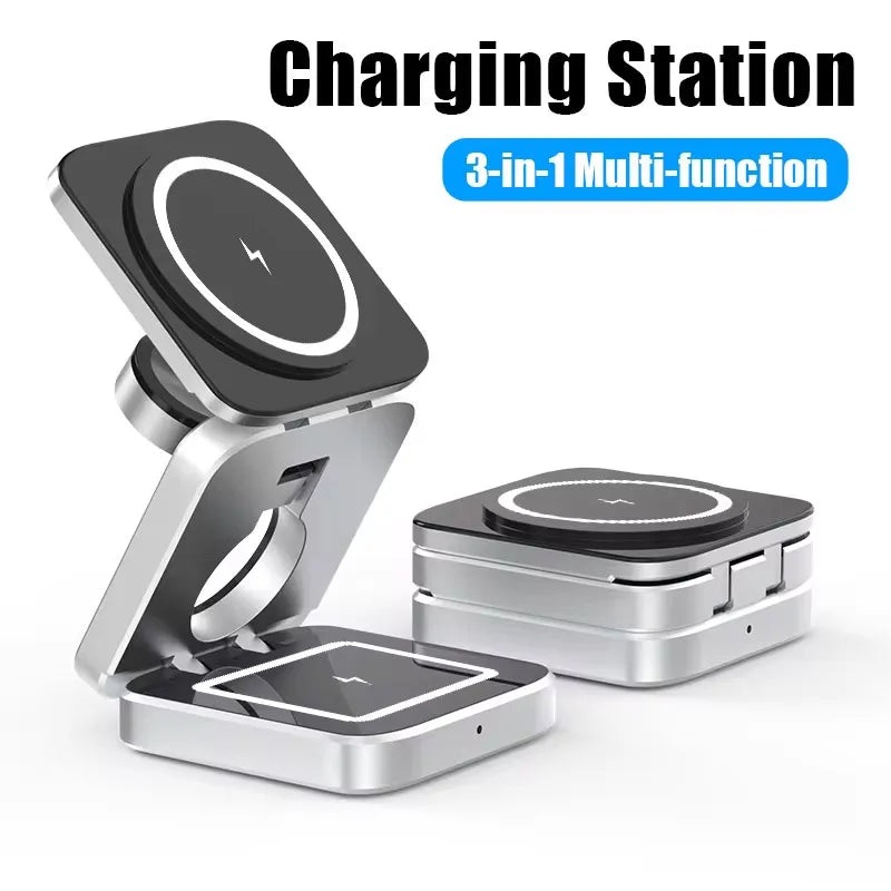 VIKEFON 3 in 1 Foldable Fast Wireless Charger
