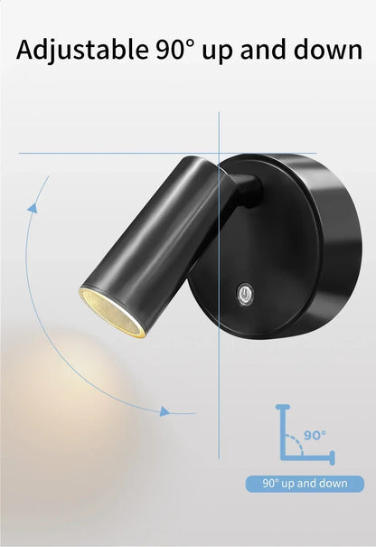 LED Wireless Spotlight Type-C Rechargeable Magnetic Wall Lamp