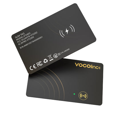 VOCOlinc Beursie Opsporing Kaartetiket, Motoropspoorder, Itemsoeker, Gebruik met Soek My (Slegs iOS)