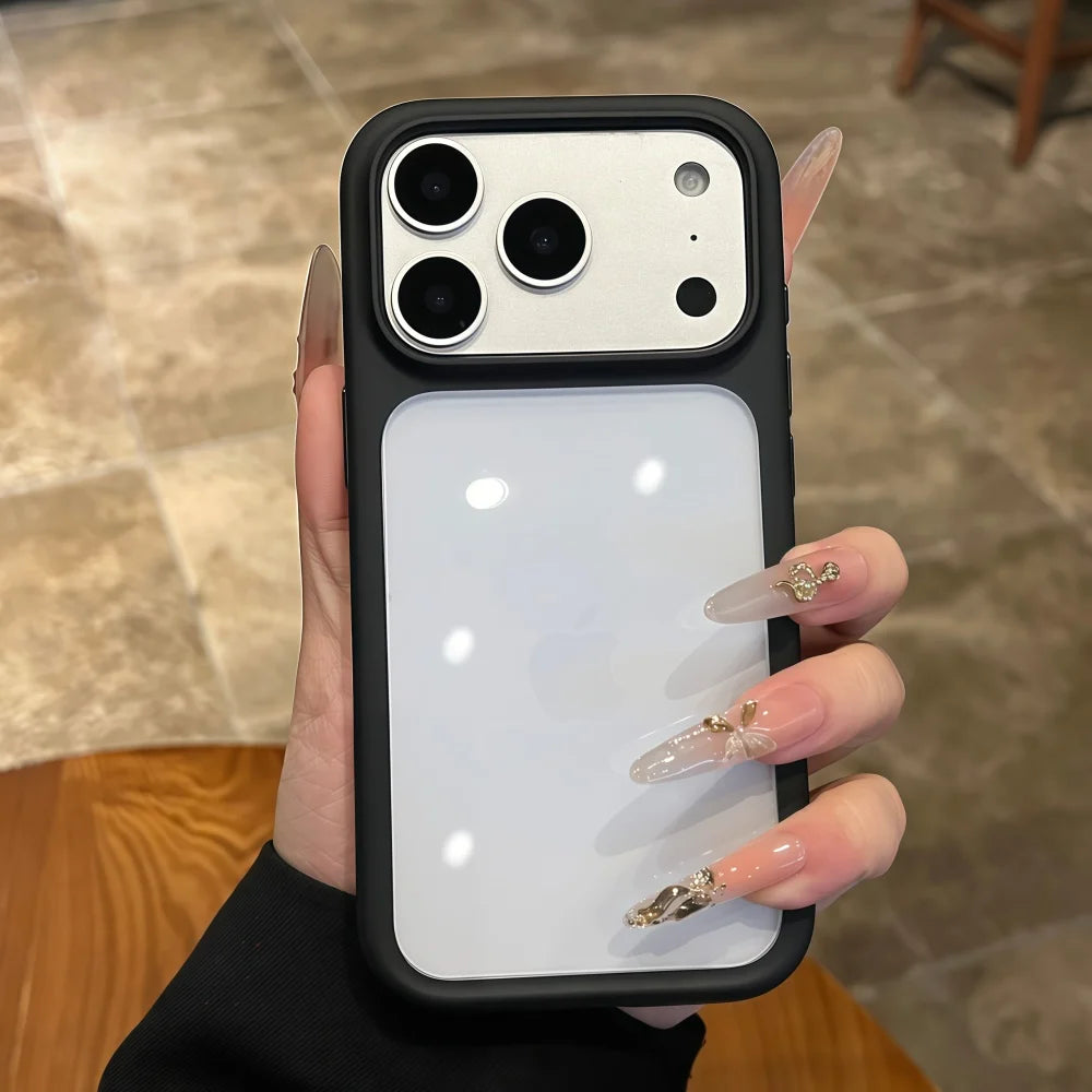 Intelligente Kamera-aanraakknoppie Kristalhelder Telefoonhouer vir iPhone 17 Pro Max, Pro, 17 Air
