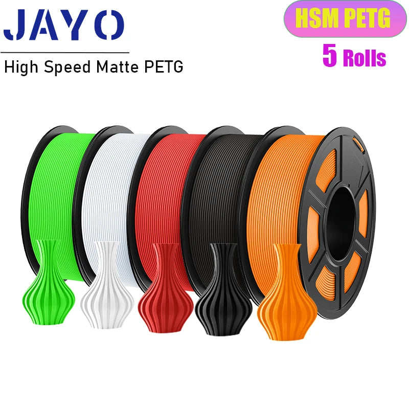 JAYO 5Rolls PLA/PLA Plus/petg/ABS/TPU/PLA meta/PLAYG/HS-PLA 3D Printer Filament 1.75mm FDM 3D Printer Materials for 3D Printer