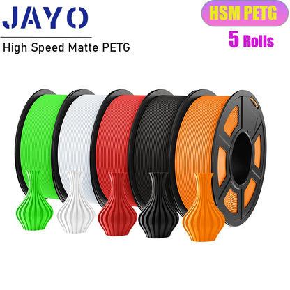 JAYO 5Rolls PLA/PLA Plus/petg/ABS/TPU/PLA meta/PLAYG/HS-PLA 3D Printer Filament 1.75mm FDM 3D Printer Materials for 3D Printer