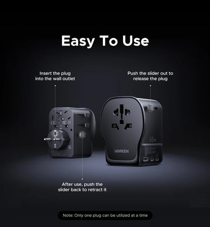 UGREEN 65W Universal Travel Adapter