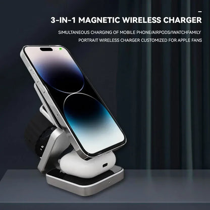 VIKEFON 3 in 1 Foldable Fast Wireless Charger