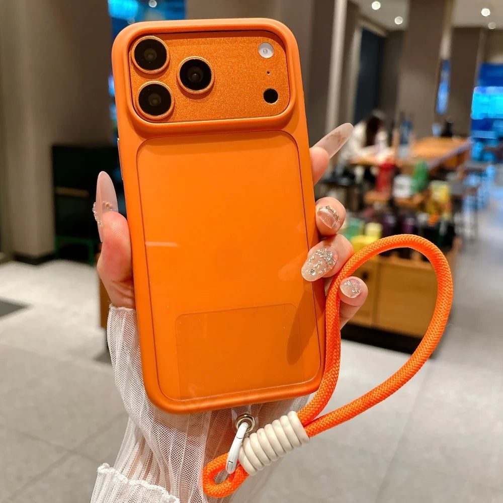 Intelligente Kamera-aanraakknoppie Kristalhelder Telefoonhouer vir iPhone 17 Pro Max, Pro, 17 Air