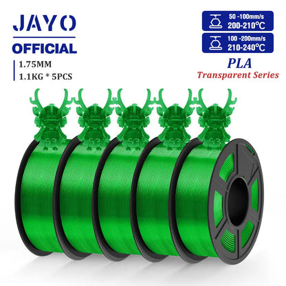 JAYO PLA Filament 1.75MM 5 Rolls/set 3D Printer Filament PLA For FDM 3D Printers Neatly Wound 3D Printing Filament Macaron Color