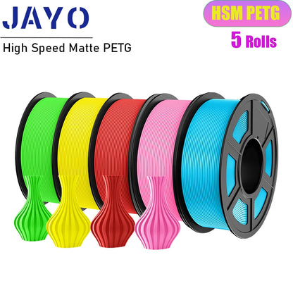 JAYO 5Rolls PLA/PLA Plus/petg/ABS/TPU/PLA meta/PLAYG/HS-PLA 3D Printer Filament 1.75mm FDM 3D Printer Materials for 3D Printer