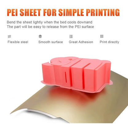 ENERGETIC New Upgrade PEI Spring Steel Sheet Removal PEI Flex Plate Magnetic Base 220/235/310mm For Ender-3 3D Printer Hot Bed