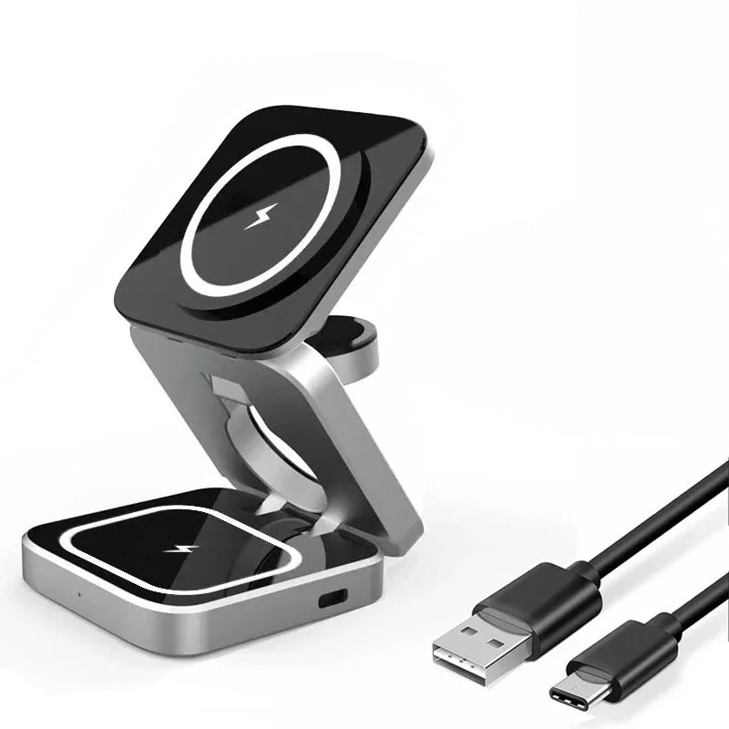 VIKEFON 3 in 1 Foldable Fast Wireless Charger