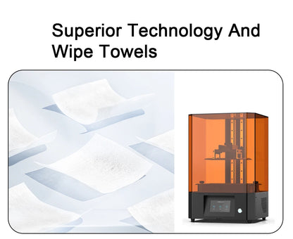 Light Curing Cleaning Cotton Wipes Cleaning Tool 100%Cotton Super Absorbent Lint Free for Anycubi Elego UV Resin 3D Printer Part