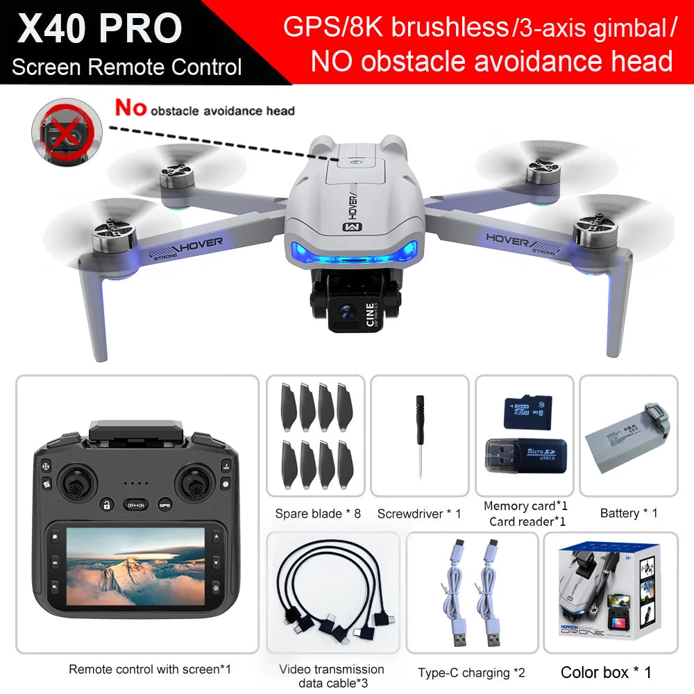 X40 Max Drone 4K Professional HD Camera