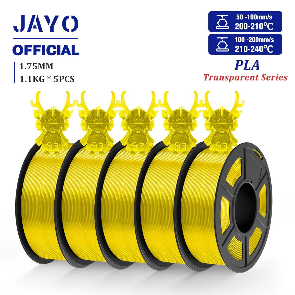 JAYO PLA Filament 1.75MM 5 Rolls/set 3D Printer Filament PLA For FDM 3D Printers Neatly Wound 3D Printing Filament Macaron Color
