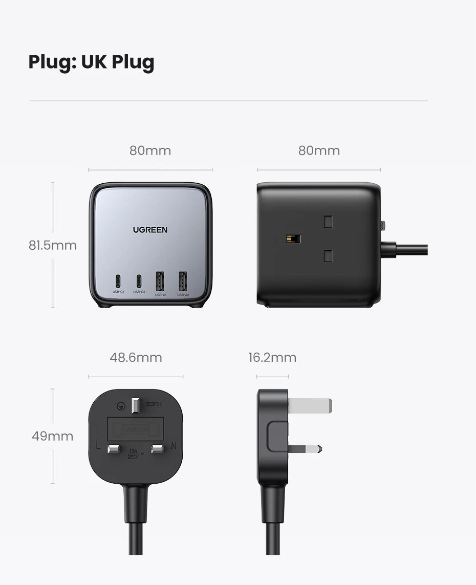 UGREEN 65W GaN Charger Desktop Charging Station