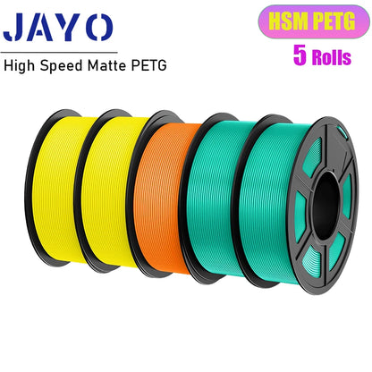 JAYO 5Rolls PLA/PLA Plus/petg/ABS/TPU/PLA meta/PLAYG/HS-PLA 3D Printer Filament 1.75mm FDM 3D Printer Materials for 3D Printer