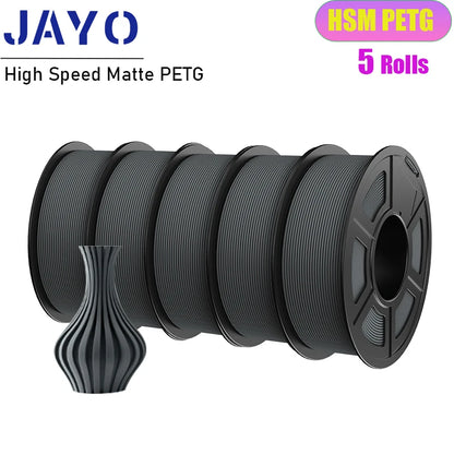JAYO 5Rolls PLA/PLA Plus/petg/ABS/TPU/PLA meta/PLAYG/HS-PLA 3D Printer Filament 1.75mm FDM 3D Printer Materials for 3D Printer