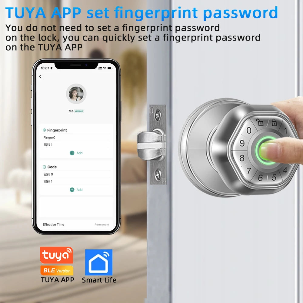 RAYKUBE Fingerprint door lock