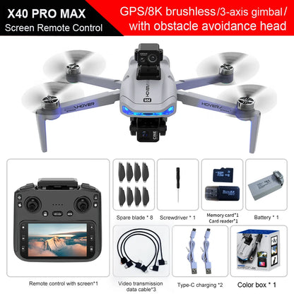 X40 Max Drone 4K Professional HD Camera
