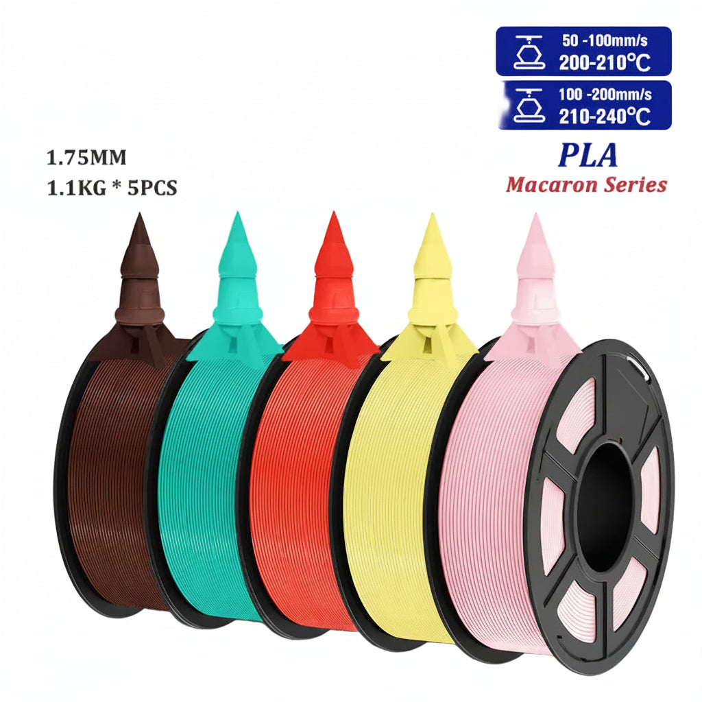 JAYO PLA Filament 1.75MM 5 Rolls/set 3D Printer Filament PLA For FDM 3D Printers Neatly Wound 3D Printing Filament Macaron Color