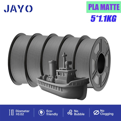 JAYO 5Rolls PLA/PLA Plus/petg/ABS/TPU/PLA meta/PLAYG/HS-PLA 3D Printer Filament 1.75mm FDM 3D Printer Materials for 3D Printer