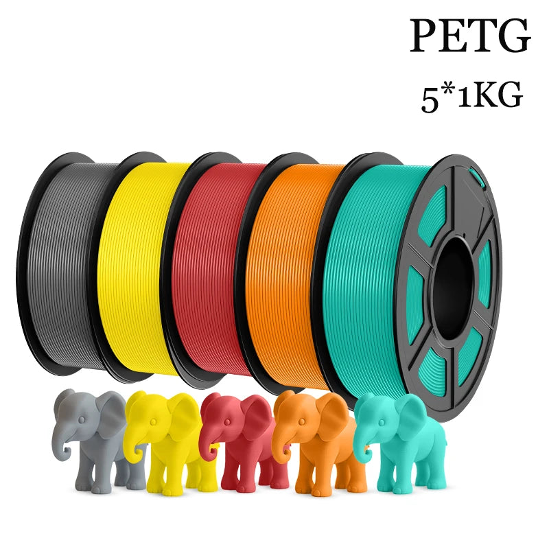 JAYO 5Rolls PLA/PLA Plus/petg/ABS/TPU/PLA meta/PLAYG/HS-PLA 3D Printer Filament 1.75mm FDM 3D Printer Materials for 3D Printer