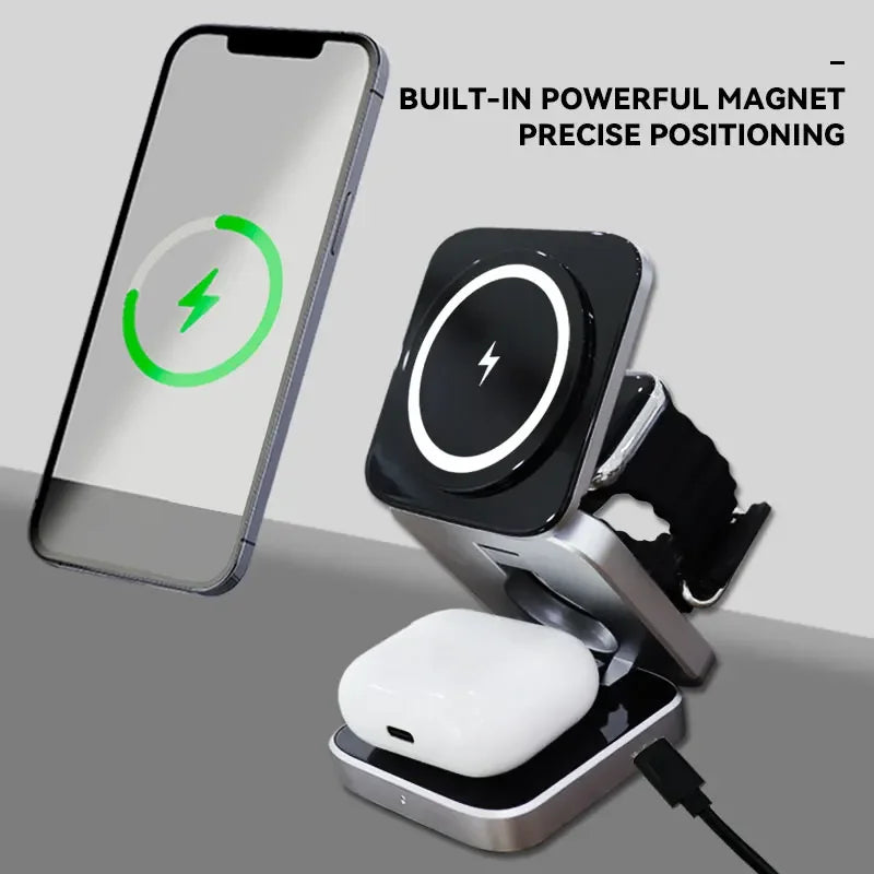 VIKEFON 3 in 1 Foldable Fast Wireless Charger