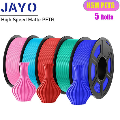 JAYO 5Rolls PLA/PLA Plus/petg/ABS/TPU/PLA meta/PLAYG/HS-PLA 3D Printer Filament 1.75mm FDM 3D Printer Materials for 3D Printer
