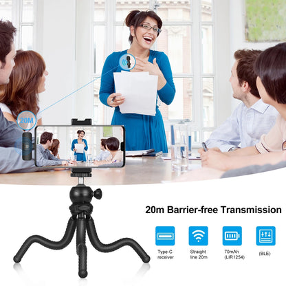 PULUZ 1-Trigger-2 Mini 2.4G Wireless Microphone