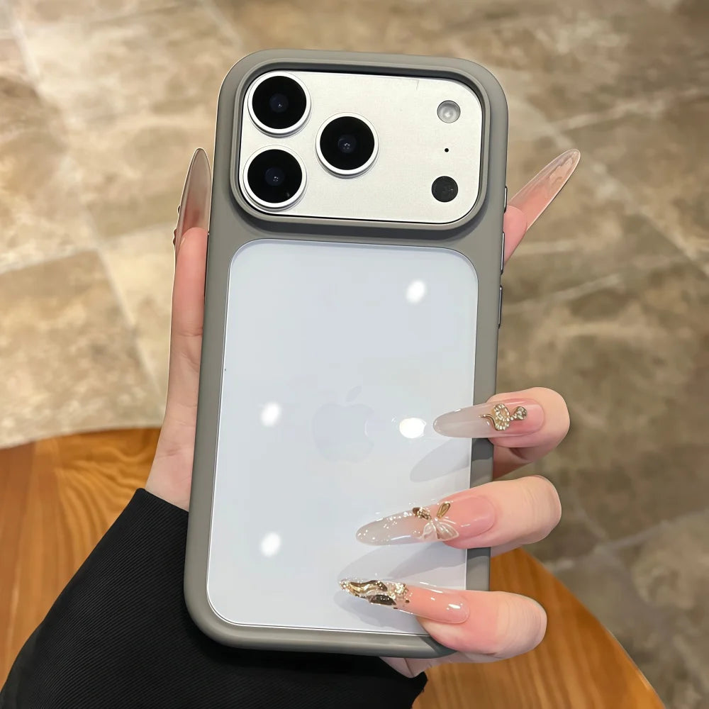 Intelligente Kamera-aanraakknoppie Kristalhelder Telefoonhouer vir iPhone 17 Pro Max, Pro, 17 Air