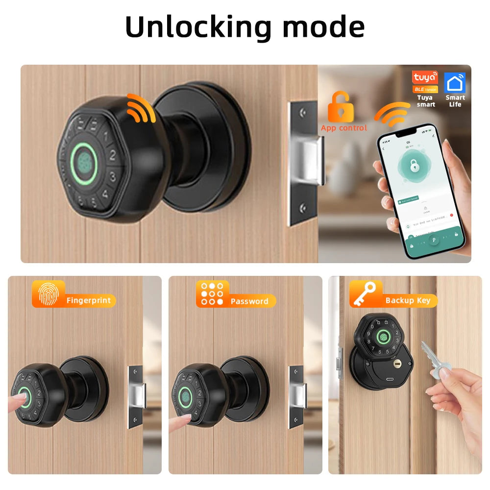 RAYKUBE Fingerprint door lock
