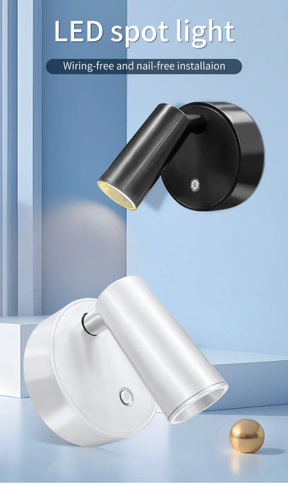 LED Wireless Spotlight Type-C Rechargeable Magnetic Wall Lamp