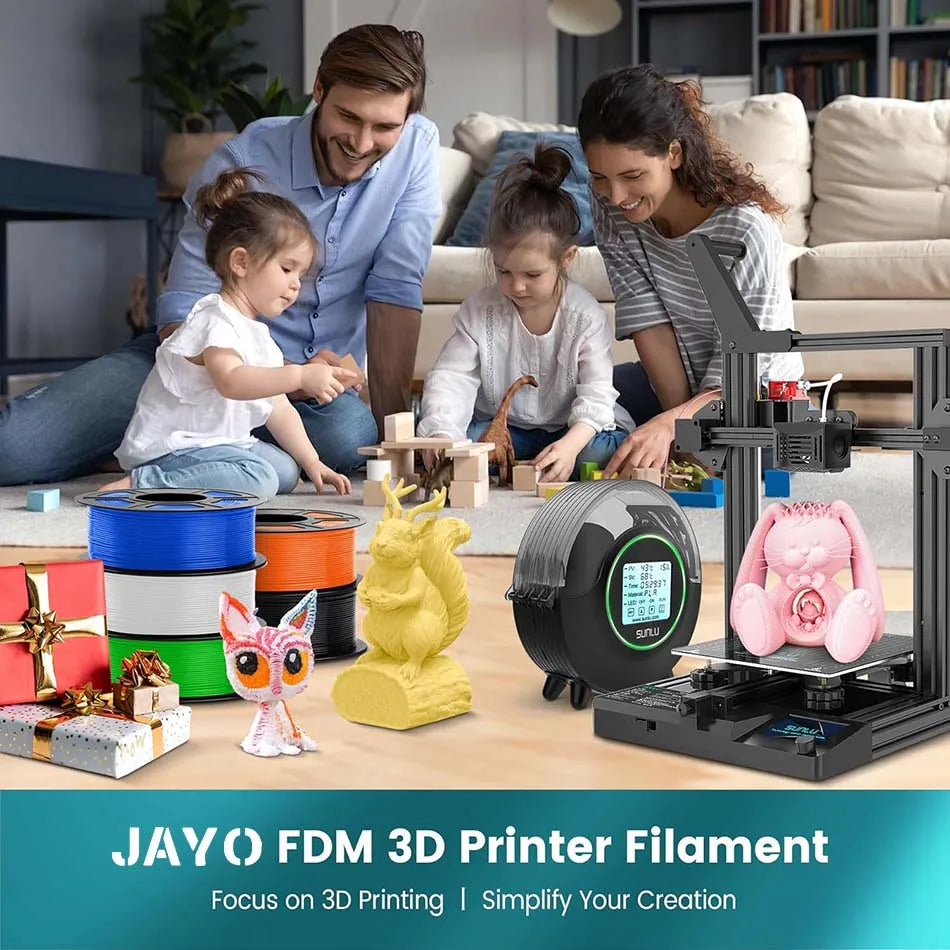 JAYO PLA Filament 1.75MM 5 Rolls/set 3D Printer Filament PLA For FDM 3D Printers Neatly Wound 3D Printing Filament Macaron Color