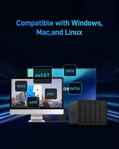 TERRAMASTER D8 Hybrid 8-Bay Hybrid RAlD Enclosure USB 3.2 Gen 2 10Gbps Type C Storage Supports RAID 0/1/Single/JBOD（Diskless）
