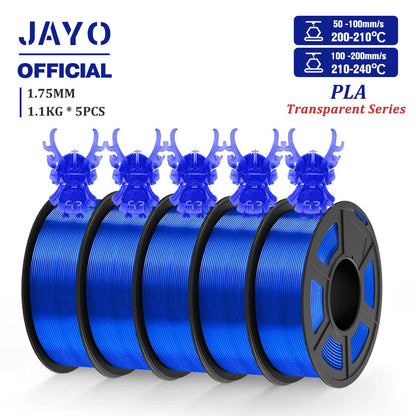 JAYO PLA Filament 1.75MM 5 Rolls/set 3D Printer Filament PLA For FDM 3D Printers Neatly Wound 3D Printing Filament Macaron Color