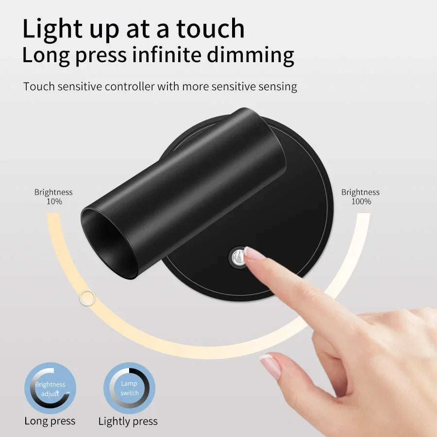LED Wireless Spotlight Type-C Rechargeable Magnetic Wall Lamp