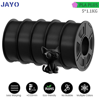 JAYO 5Rolls PLA/PLA Plus/petg/ABS/TPU/PLA meta/PLAYG/HS-PLA 3D Printer Filament 1.75mm FDM 3D Printer Materials for 3D Printer