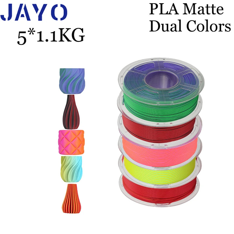JAYO 5Rolls PLA/PLA Plus/petg/ABS/TPU/PLA meta/PLAYG/HS-PLA 3D Printer Filament 1.75mm FDM 3D Printer Materials for 3D Printer