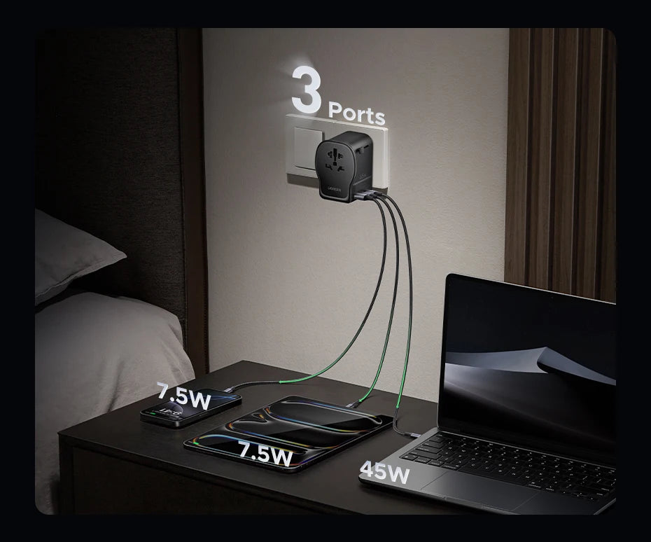 UGREEN 65W Universal Travel Adapter