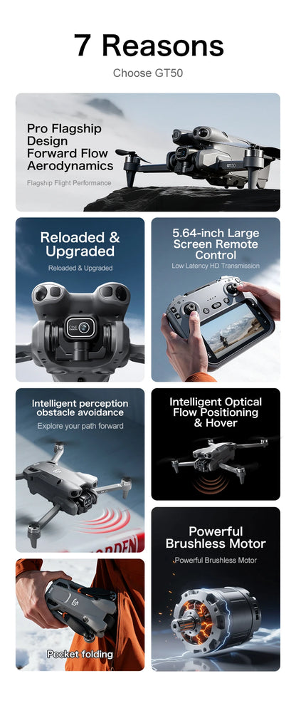GT50 PRO RC Drone 8K HD Dual Cameras