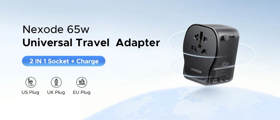 UGREEN 65W Universal Travel Adapter