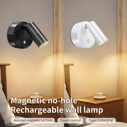 LED Wireless Spotlight Type-C Rechargeable Magnetic Wall Lamp