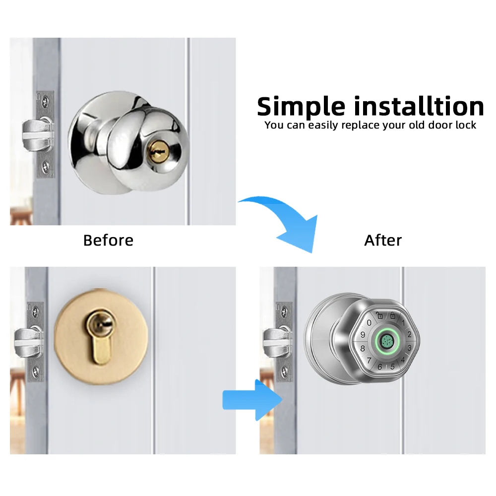 RAYKUBE Fingerprint door lock
